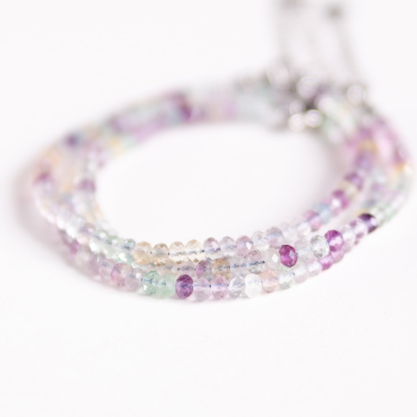 Microfaceted Rainbow Fluorite Bracelet