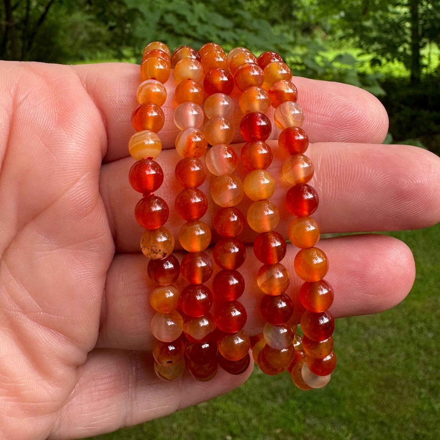 Carnelian Gemstone Bracelet – Handmade Energy Boosting 