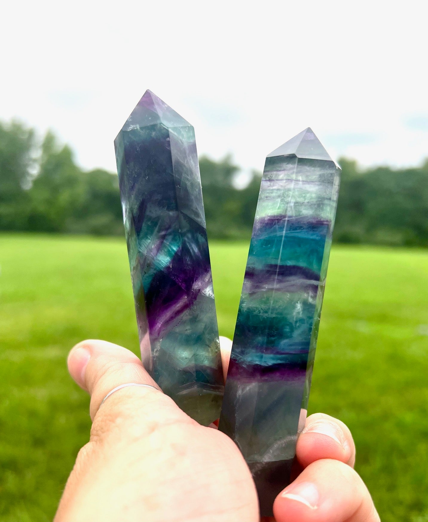 Peaceful Home Rainbow Fluorite Sun Catcher