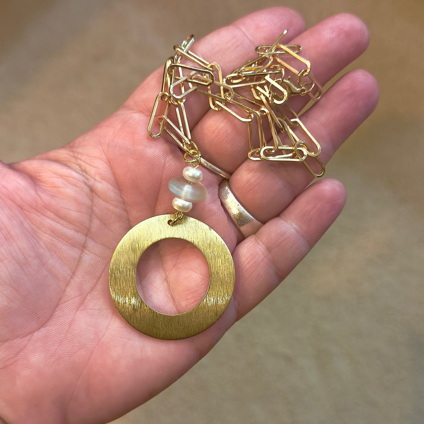 Golden Beach Medallion Necklace