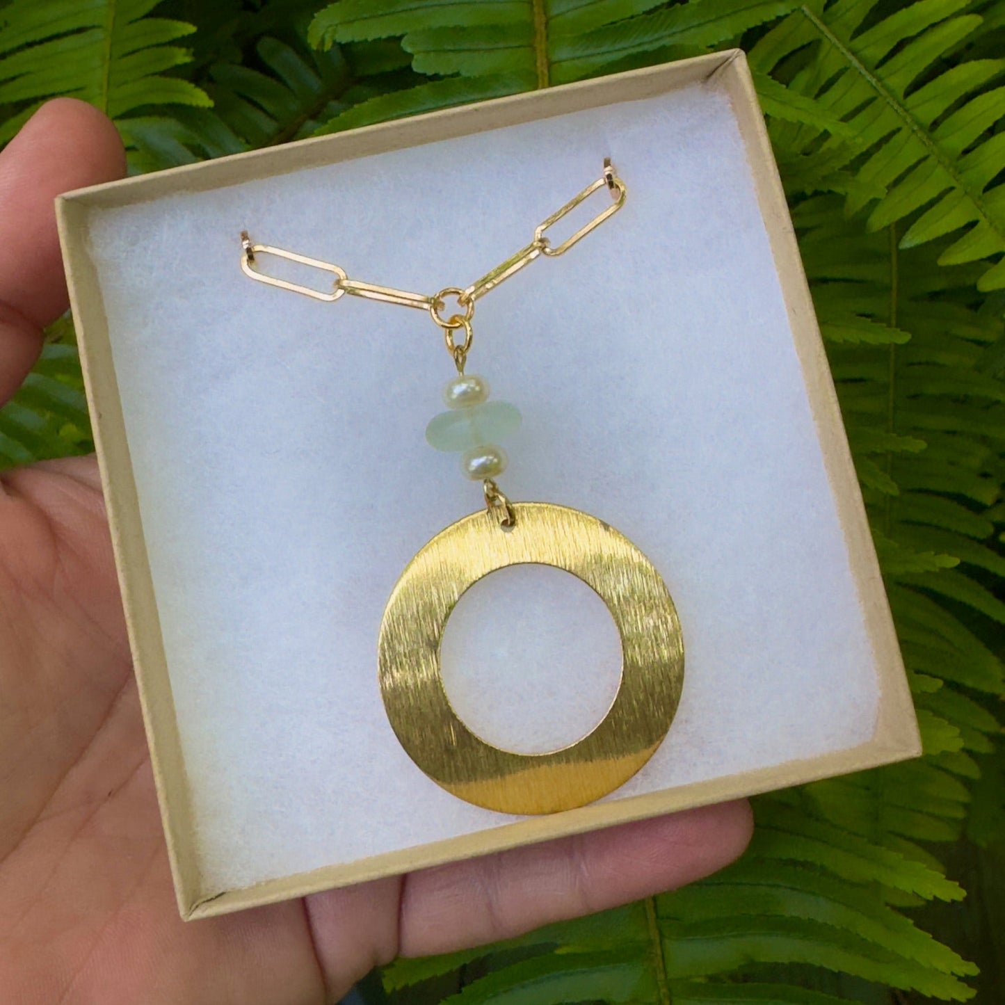 Golden Beach Medallion Necklace