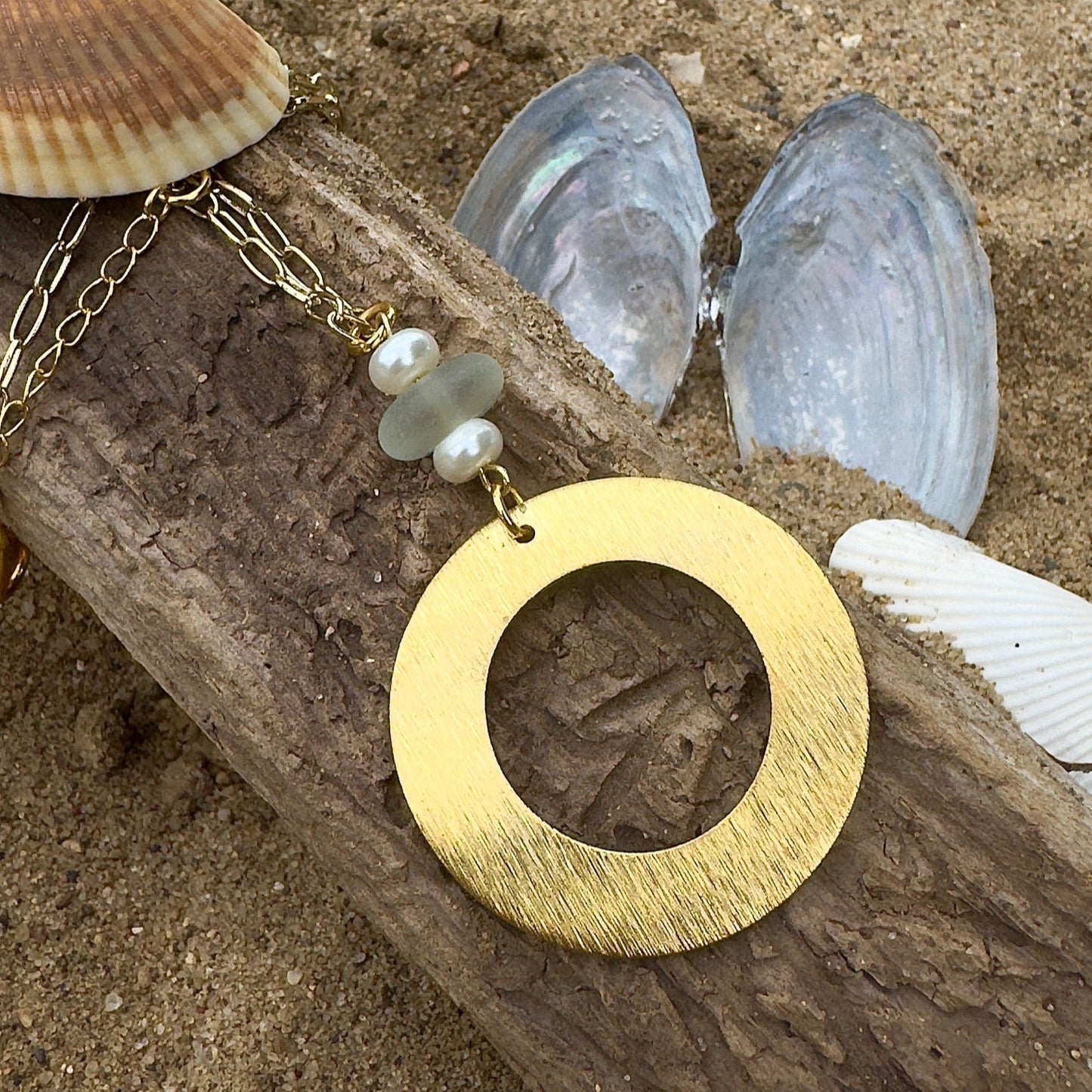 Golden Beach Medallion Necklace