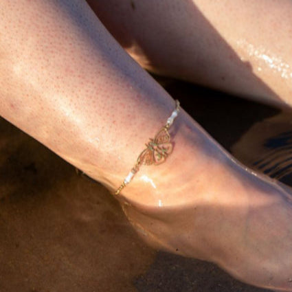 Seaborn Luna Moth Anklet
