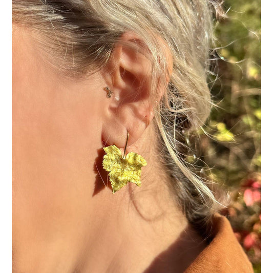 Golden Maple Leaf Earrings