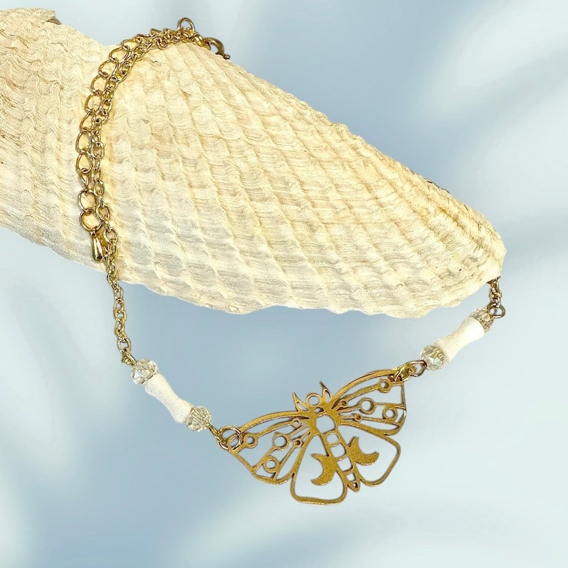 Seaborn Luna Moth Anklet