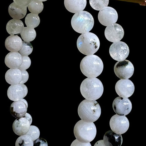 Moonstone Beaded Stretch Bracelet - 6mm Gemstone