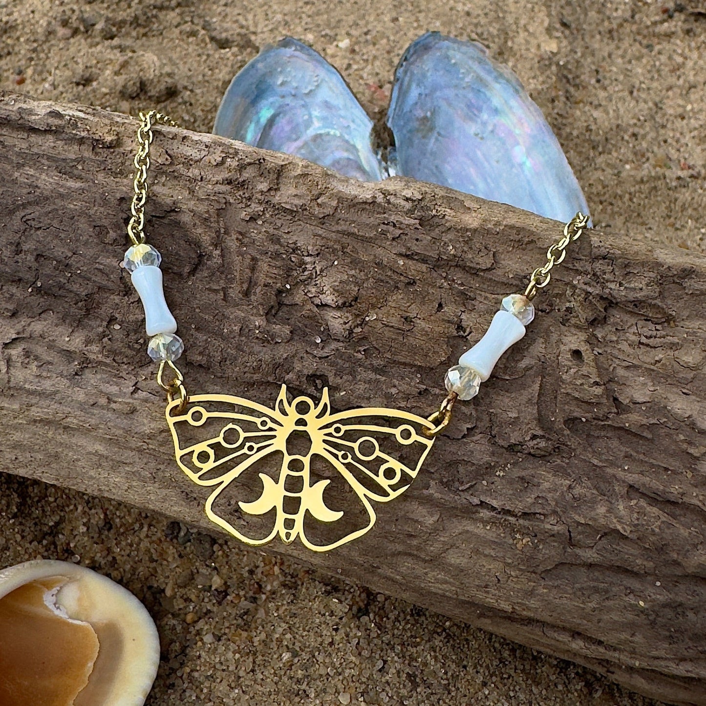 Seaborn Luna Moth Anklet