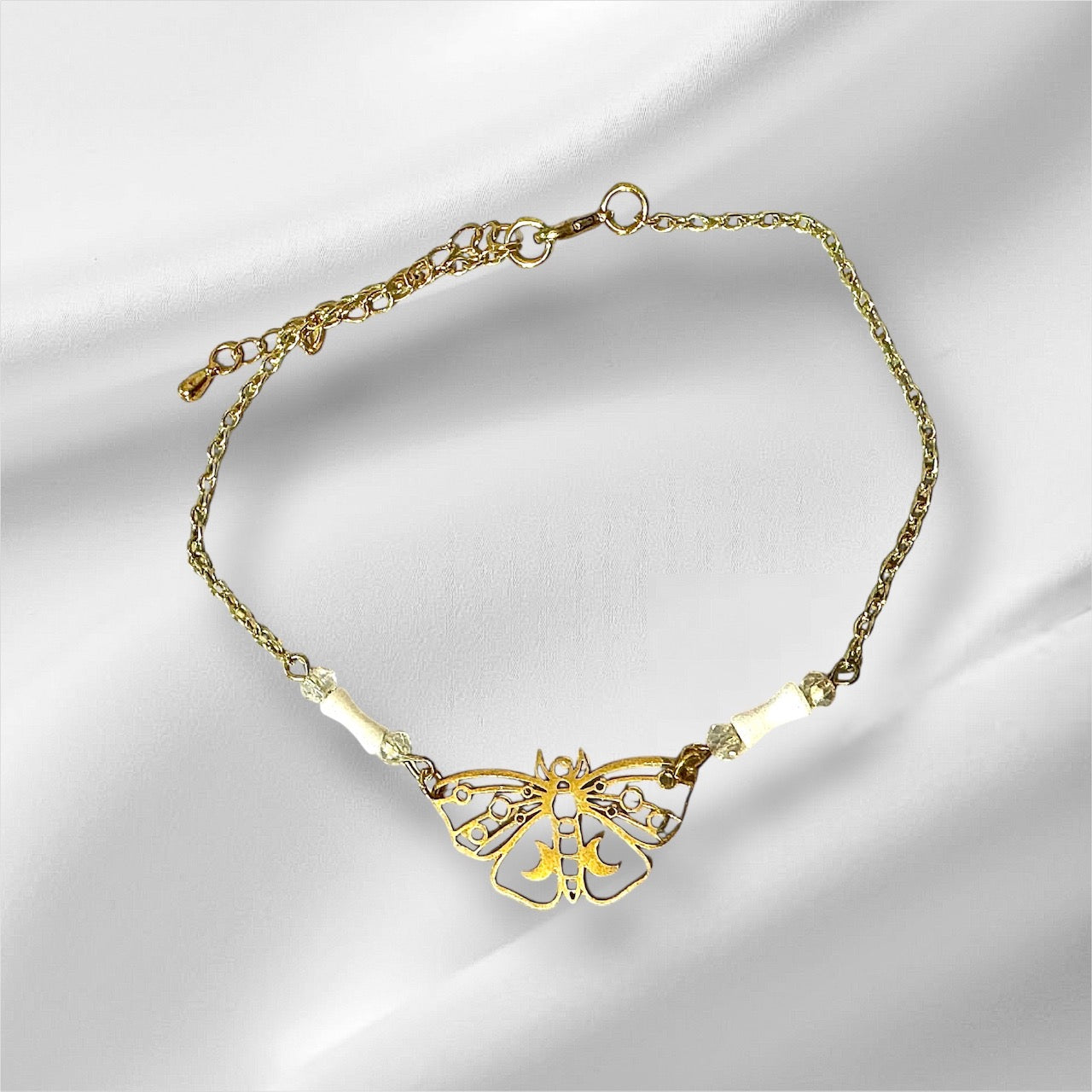 Seaborn Luna Moth Anklet