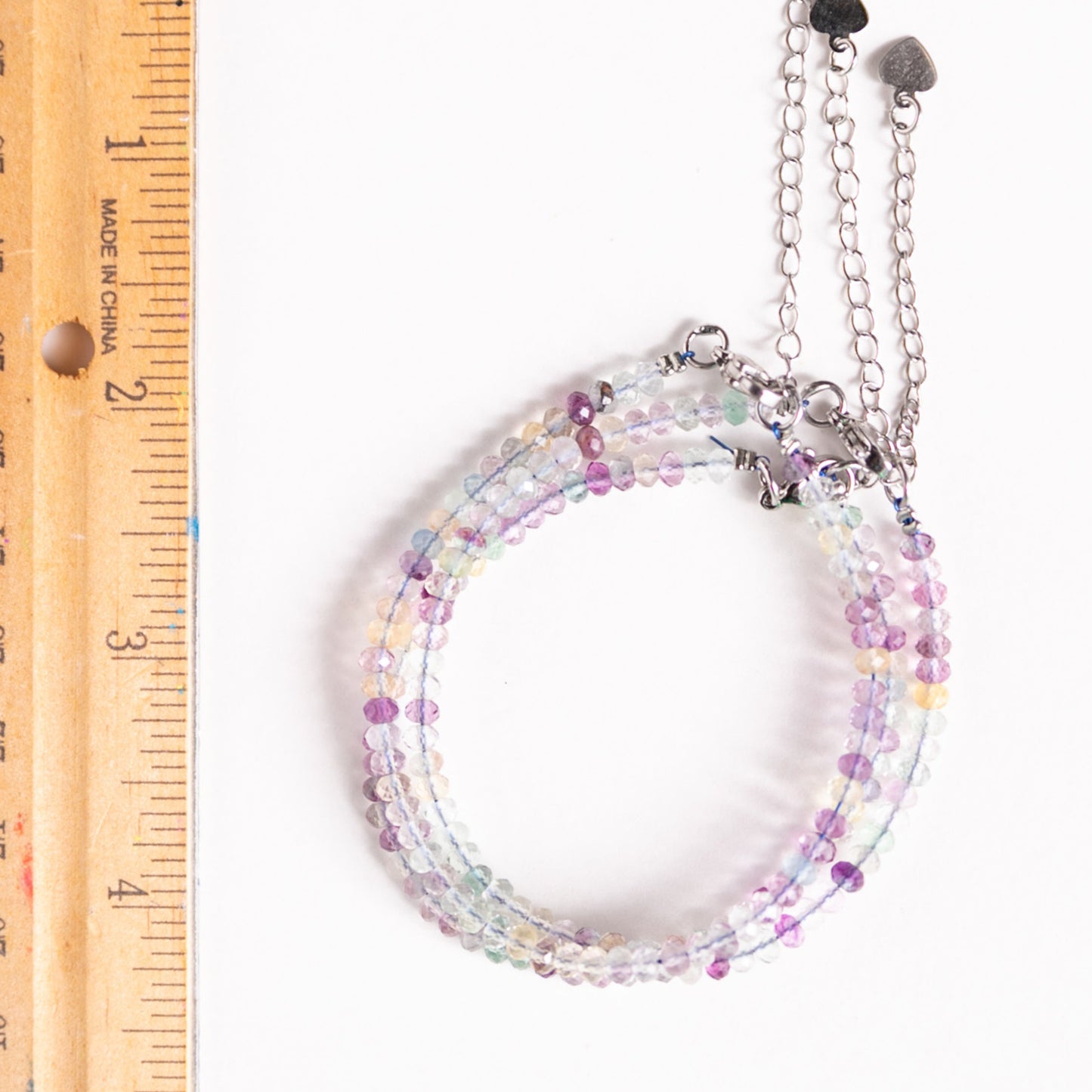 Microfaceted Rainbow Fluorite Bracelet