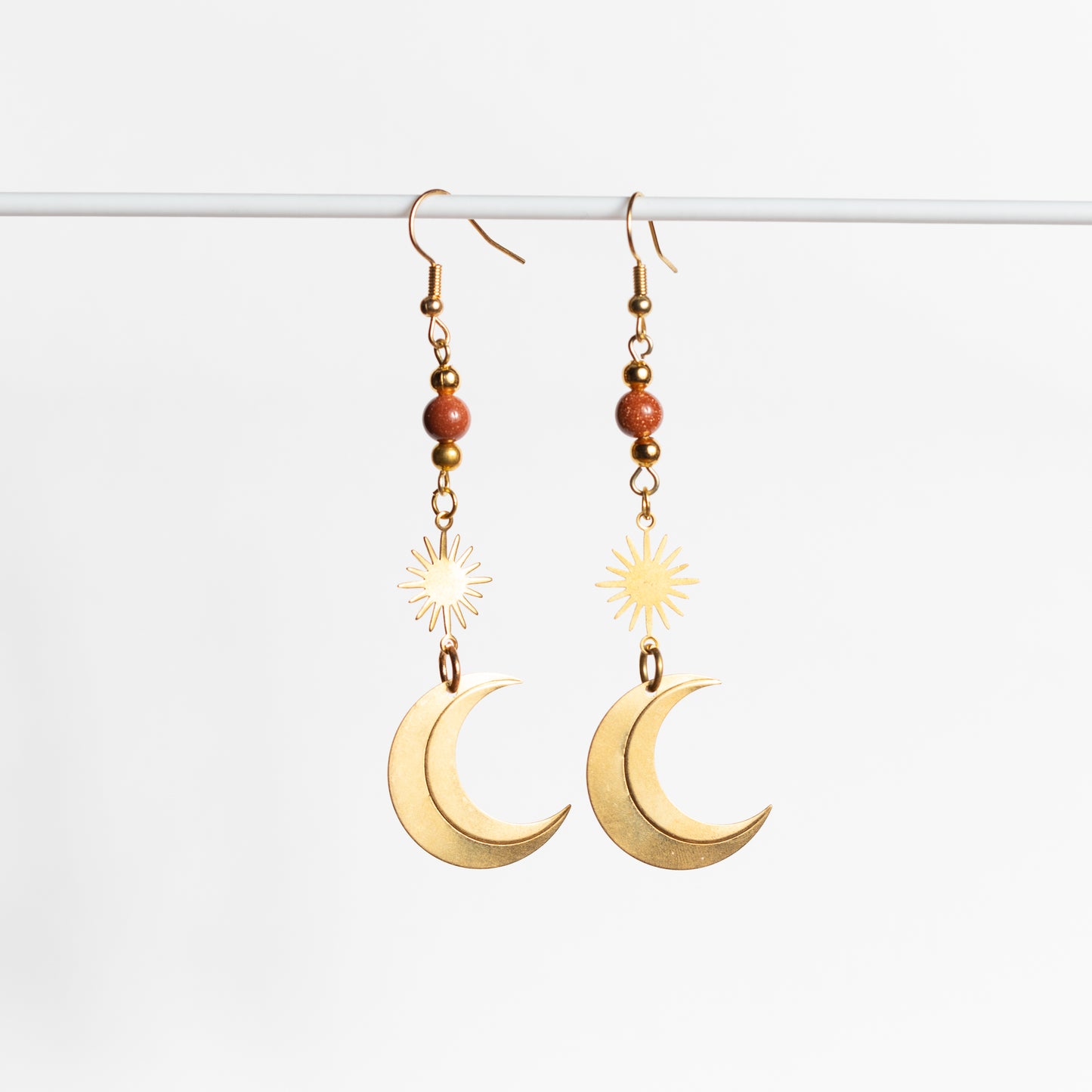 Sun & Moon Boho Dangle Earrings