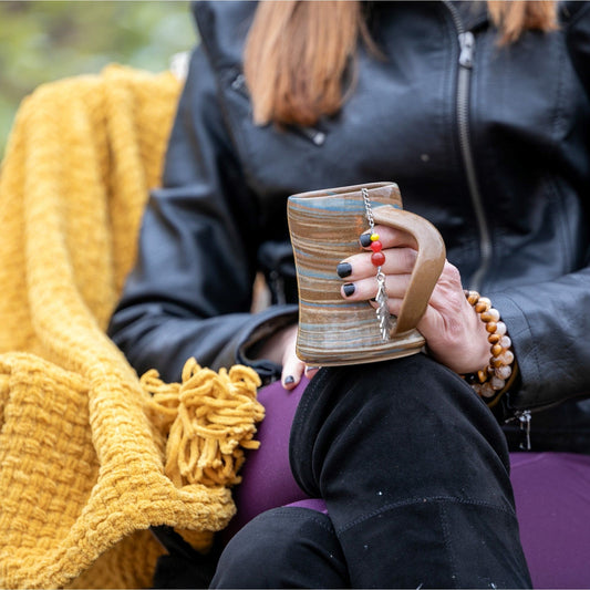 Autumn Oak Leaf Tea Infuser – Bronze Oak Leaf Charm with Acorn Bead Accent by Kinley Jewelry