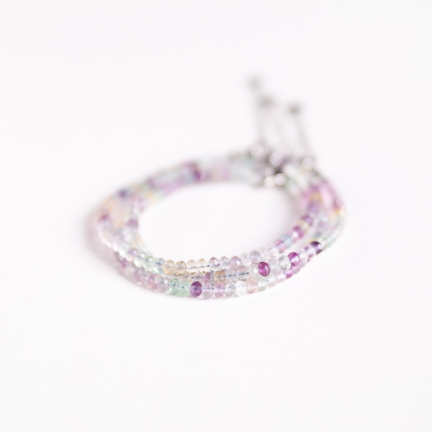 Microfaceted Rainbow Fluorite Bracelet
