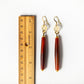 Horn and Leaf Earrings