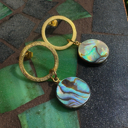 Brushed by the Sea Abalone Earrings