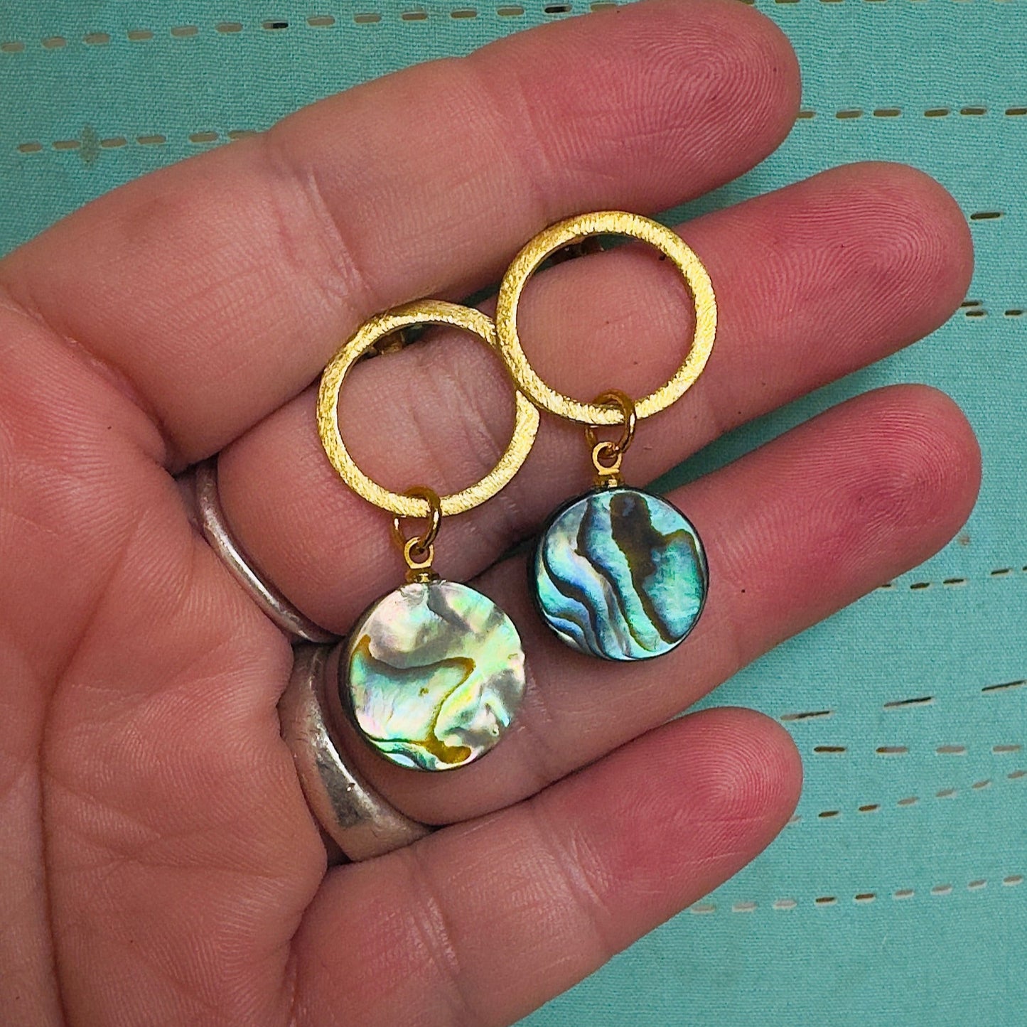 Brushed by the Sea Abalone Earrings