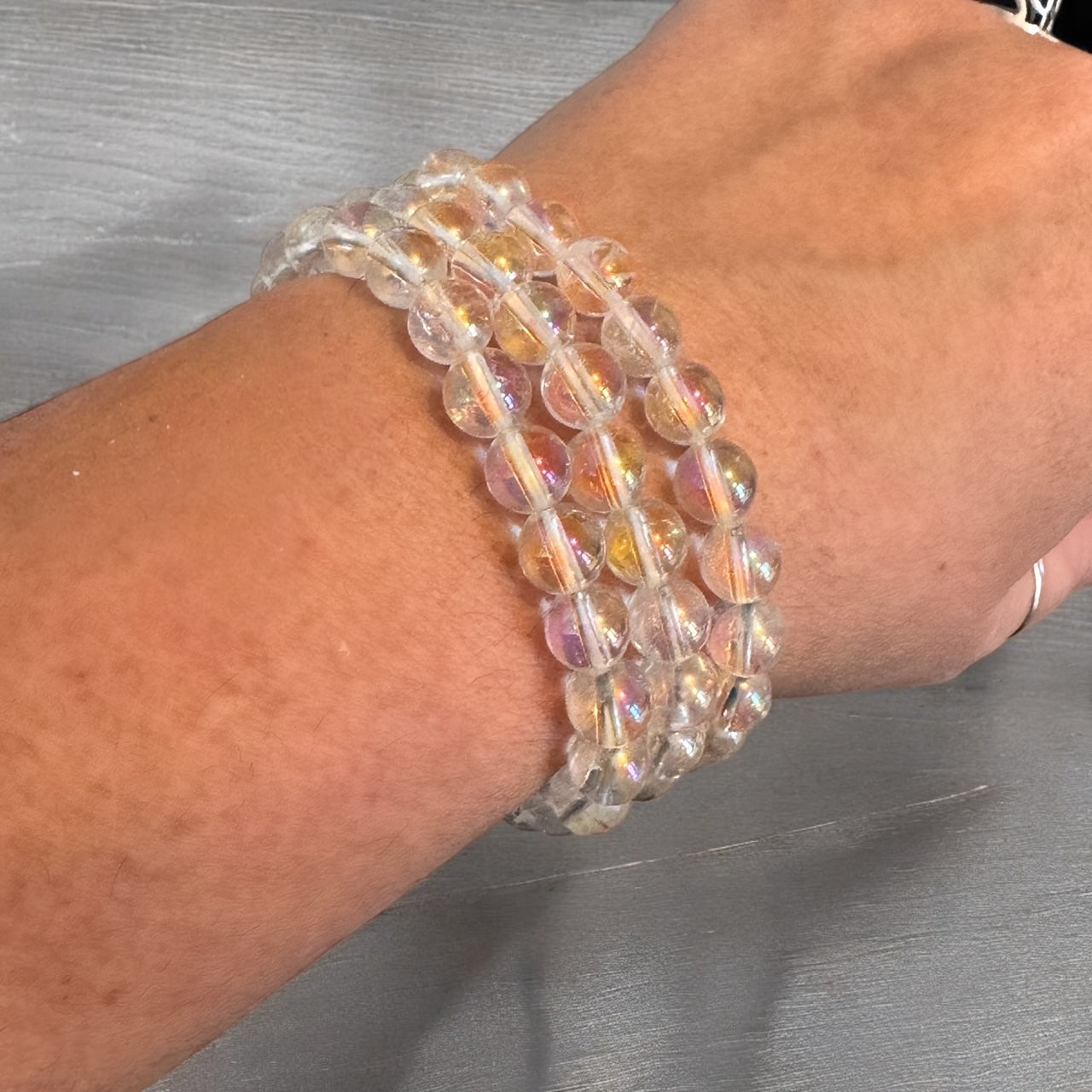 Aura Clear Quartz Stretch Bracelet