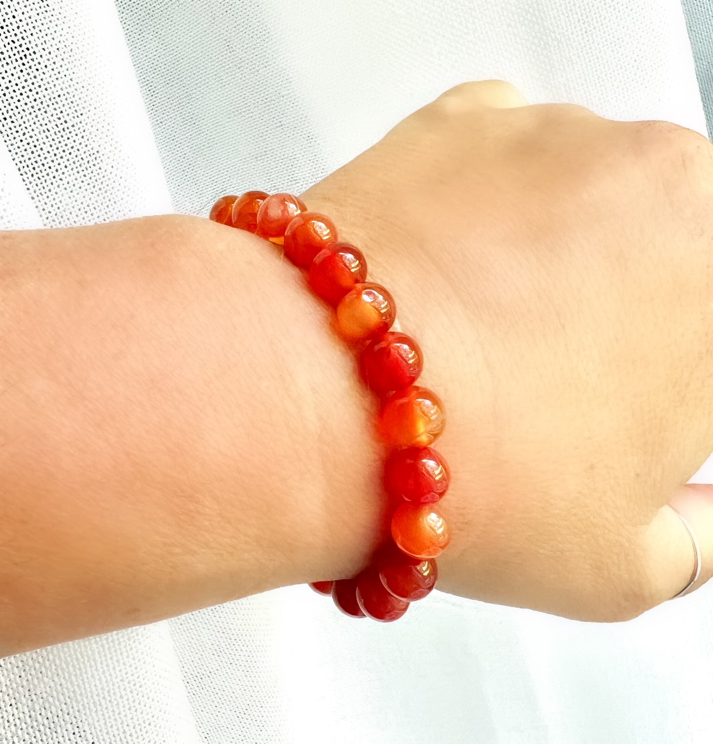 Carnelian Gemstone Stretch Bracelet