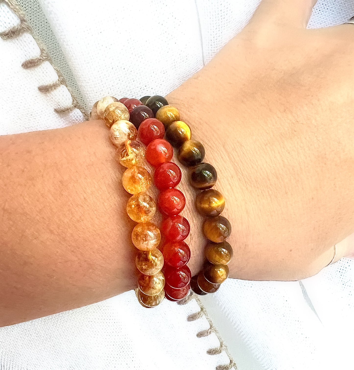 Gold Tiger Eye Gemstone Bracelet