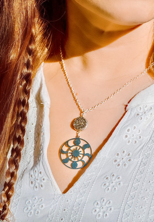 Solar Eclipse in the Round Necklace
