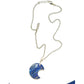 Crescent Moon Gemstone Pendant Necklace - Lapis Lazuli