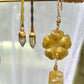 Copper Infused Quartz Point Earrings