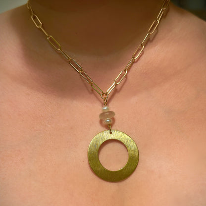 Golden Beach Medallion Necklace
