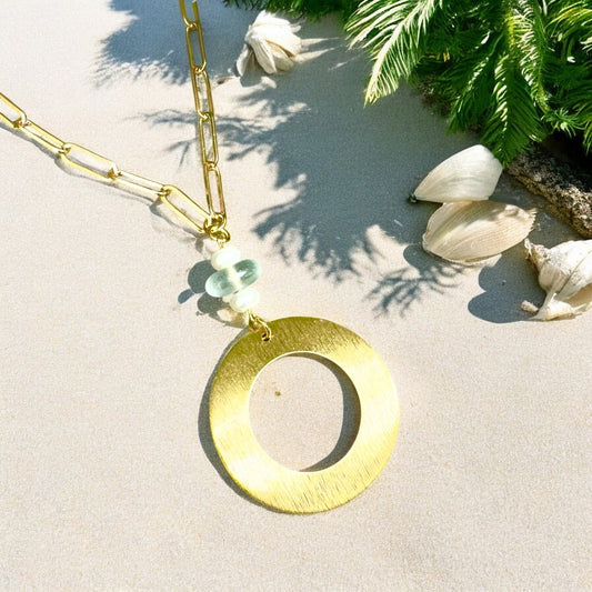 Golden Beach Medallion Necklace