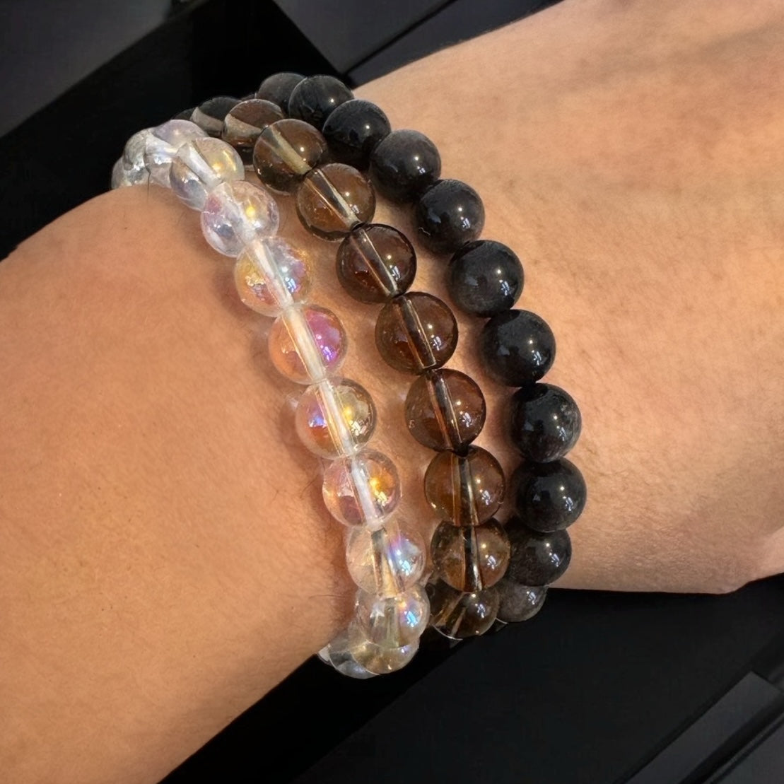 Aura Clear Quartz Stretch Bracelet
