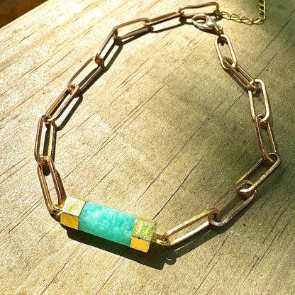 Aqua Amazonite Bar Anklet