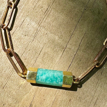 Aqua Amazonite Bar Anklet
