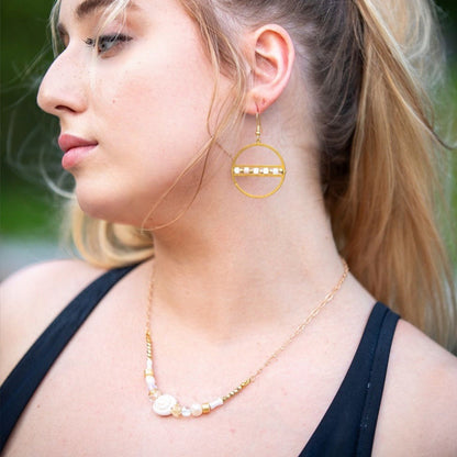 Sea Spiral Chandelier Earrings