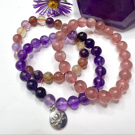 Women’s Intuition Set of 3 Gemstone Bracelets – Healing Crystal Jewelry by Kinley Jewelry