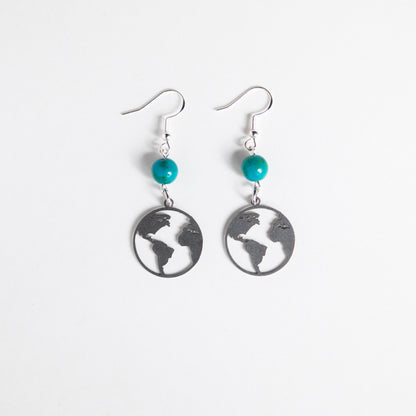 Mother Earth Earrings with Chrysacolla