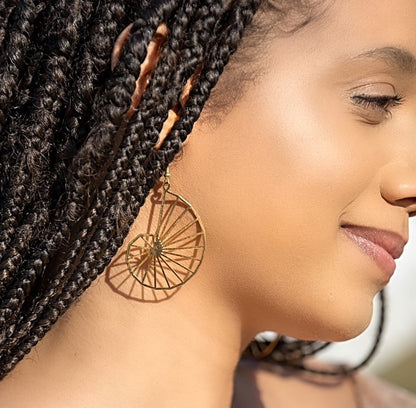 Nautilus Spiral Earrings in Gold