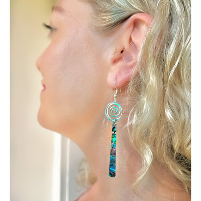 Opalescent Shell Dangles