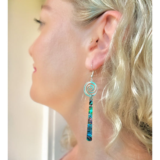 Opalescent Shell Dangles
