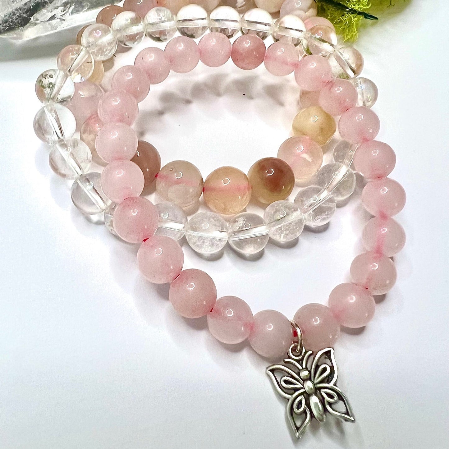 The Power of Love Set of 3 Gemstone Bracelets