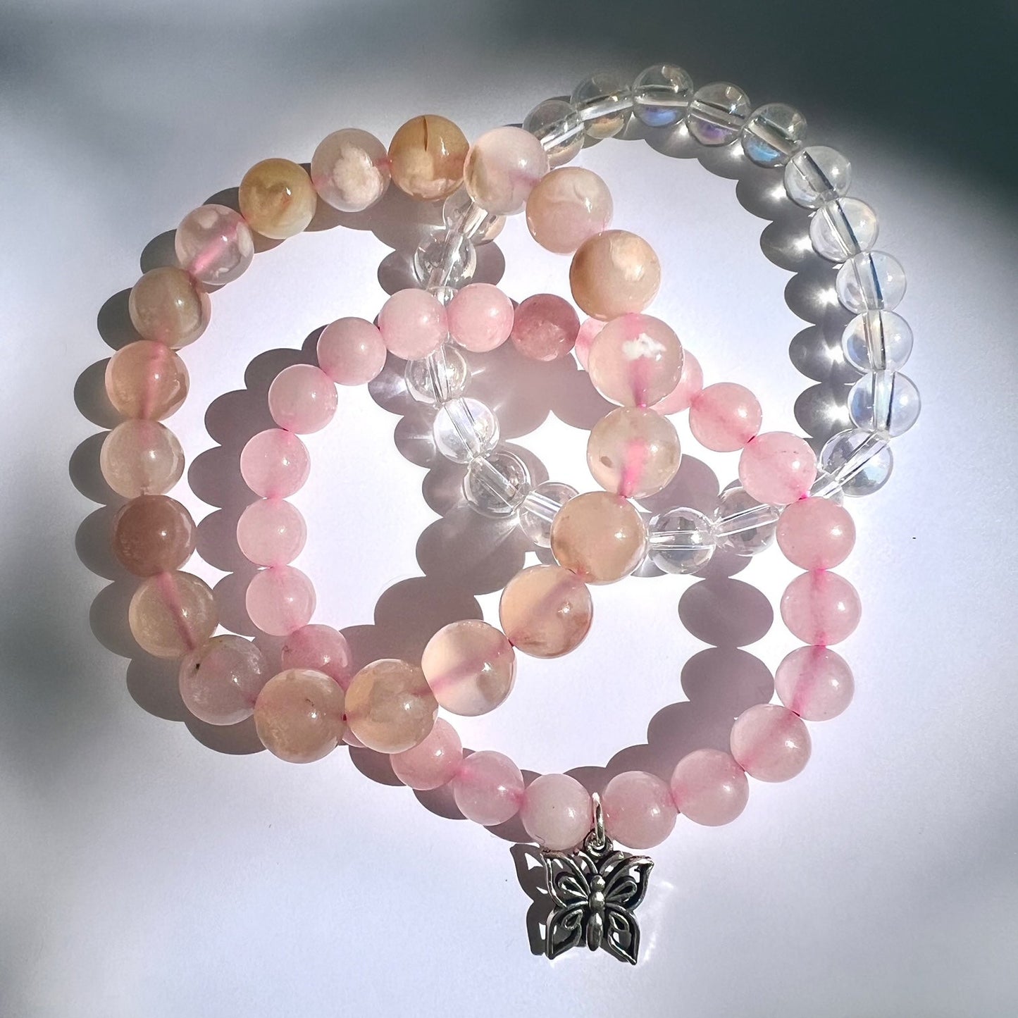 The Power of Love Set of 3 Gemstone Bracelets