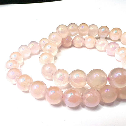 Rose Quartz Beaded Stretch Bracelet - 8mm Gemstones