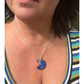 Crescent Moon Gemstone Pendant Necklace - Lapis Lazuli