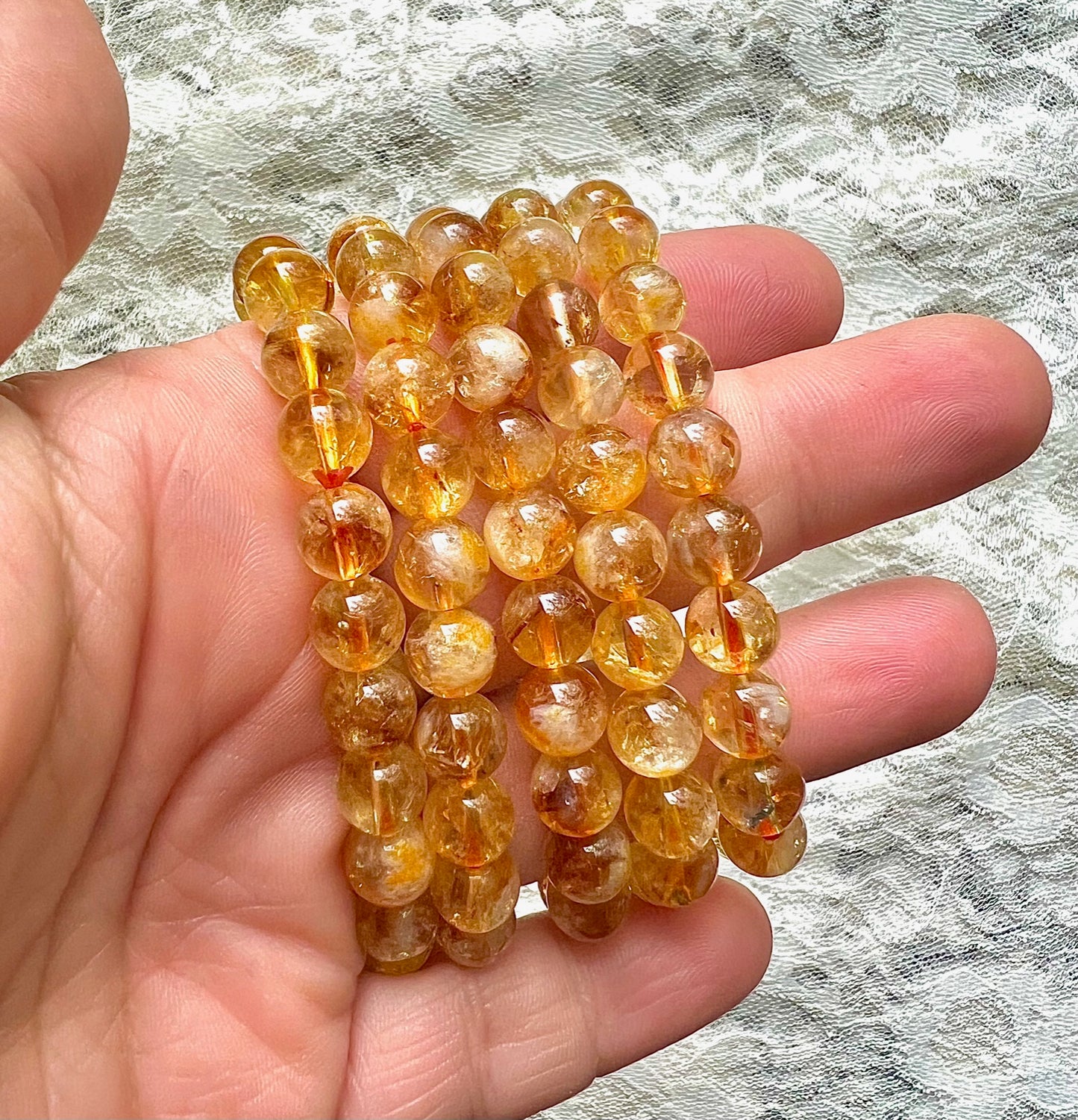 Citrine Gemstone Stretch Bracelet
