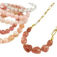Strawberry Quartz Polished Stones Necklace