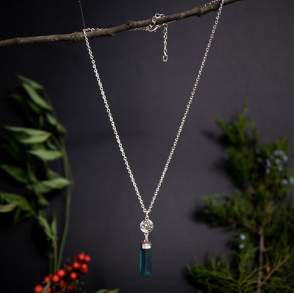 Blue Fluorite Floral Drop Necklace – Elegant Winter Blues Collection by Kinley Jewelry