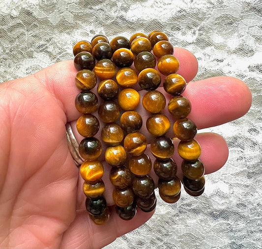 Gold Tiger Eye Gemstone Bracelet