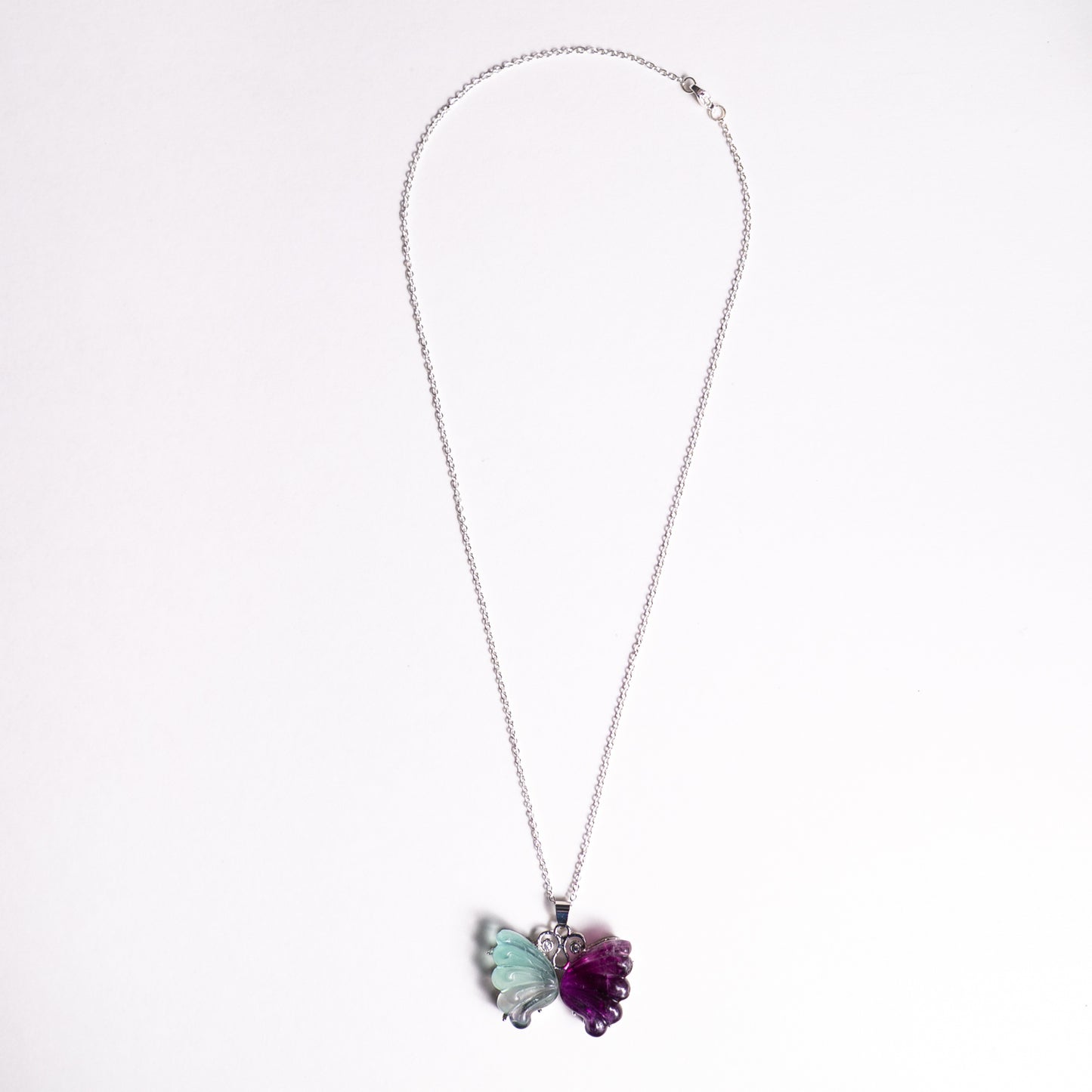 Fluorite Butterfly Necklace