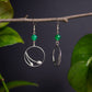 Seedling Earrings with Green Jade