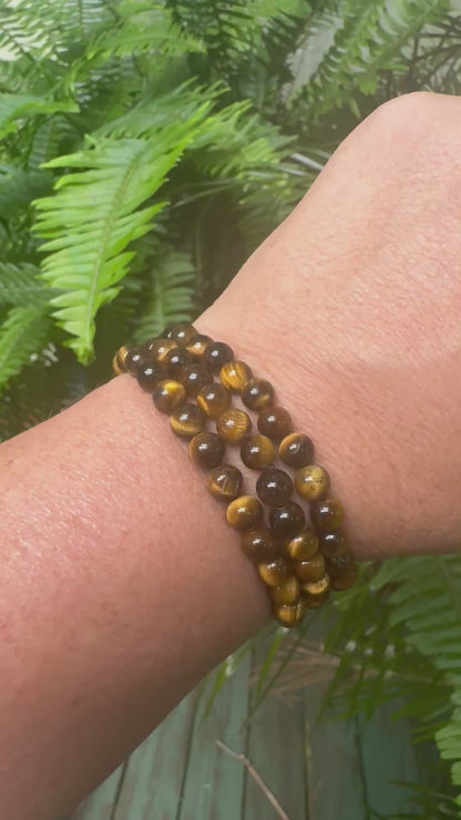 Gold Tiger Eye Gemstone Bracelet