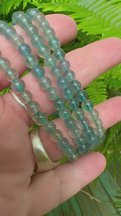 Blue Fluorite Stretch Gemstone Bracelet