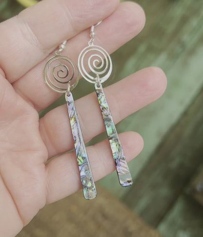 Opalescent Shell Dangles