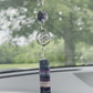 Rainbow Fluorite Seed of Life Rearview Mirror Car Necklace